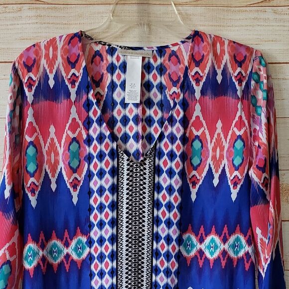 La Blanca Printed Swimsuit Beach Pool Coverup Colorful Size XS - Picture 5 of 9